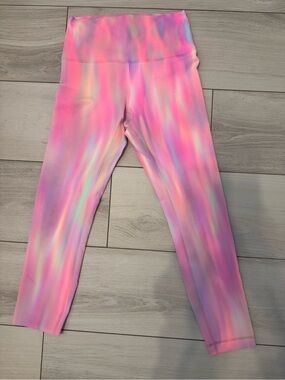 Kids Pink Tie-Dye Active Leggings